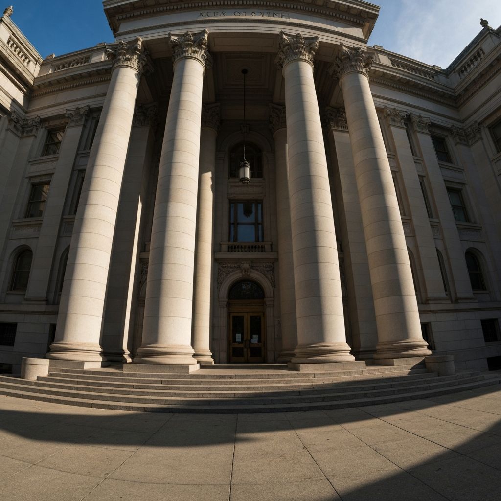 Edificio de juzgado representando la justicia